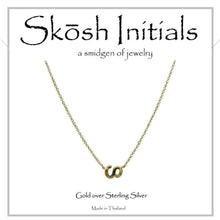 Load image into Gallery viewer, Skosh Sideways Initial Necklaces Gold