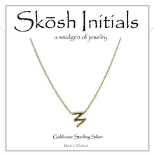 Load image into Gallery viewer, Skosh Sideways Initial Necklaces Gold