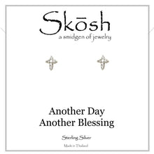 Load image into Gallery viewer, Skosh Mini CZ Cross Earrings