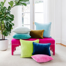 Load image into Gallery viewer, Cobalt Blue Velvet Pillow