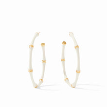 Load image into Gallery viewer, Bamboo Hoops Ivory