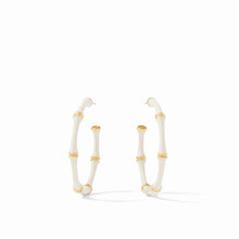 Load image into Gallery viewer, Bamboo Hoops Ivory