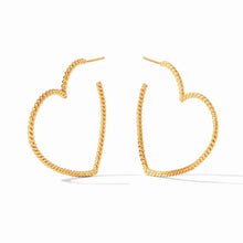 Load image into Gallery viewer, Esme Heart Hoop Gold