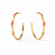 Load image into Gallery viewer, Monaco Hoop Gold Iridescent Coral