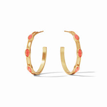 Load image into Gallery viewer, Monaco Hoop Gold Iridescent Coral
