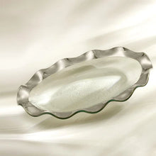 Load image into Gallery viewer, Annieglass Ruffle Oval Platter