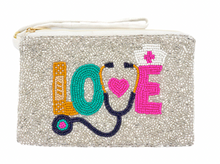 Load image into Gallery viewer, Golden Stella Beaded Coin Pouch