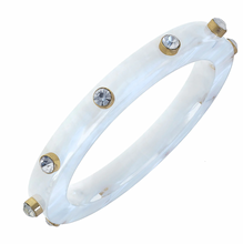 Load image into Gallery viewer, Renee Resin & Rhinestone Bangle