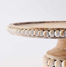 Load image into Gallery viewer, Beaded Wood Cake Stand Set