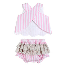 Load image into Gallery viewer, Stripe Cupcake Top/Bloomer Set