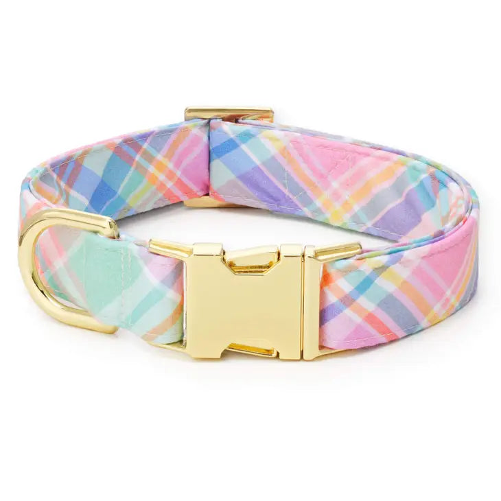 Blooming Plaid Easter Dog Collar