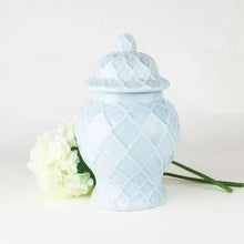 Load image into Gallery viewer, Light Blue Textured Ginger Jar