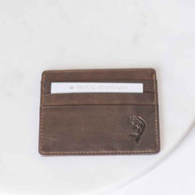 Load image into Gallery viewer, Embossed Slim Wallet Dark Brown