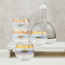 Load image into Gallery viewer, Tablesugar Gold Iridescent Roly Poly Glass
