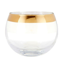 Load image into Gallery viewer, Tablesugar Gold Iridescent Roly Poly Glass