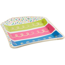 Load image into Gallery viewer, Sprinkle Birthday Die Cut Cake Slice Lunch Plate
