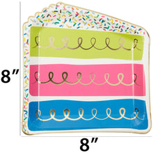 Load image into Gallery viewer, Sprinkle Birthday Die Cut Cake Slice Lunch Plate
