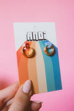 Load image into Gallery viewer, Gold Hammered Hoops - Hypoallergenic
