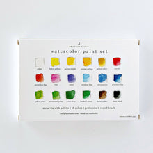Load image into Gallery viewer, Watercolor Set 18 with brush
