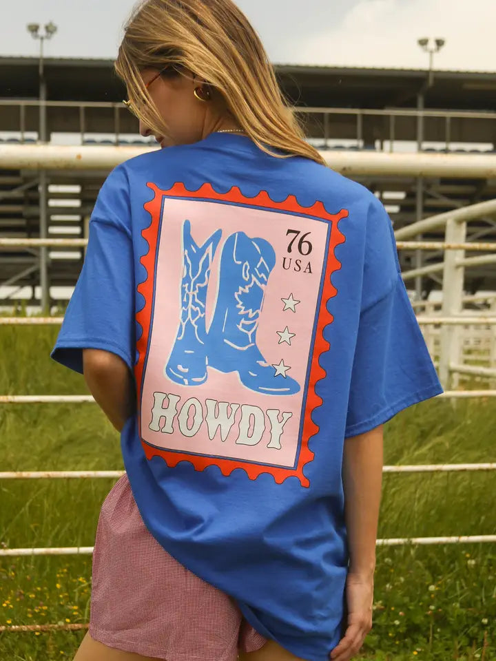 Howdy Stamp Oversized Tee
