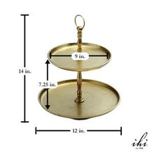 Load image into Gallery viewer, Gilded Texture 2-Tier Stand
