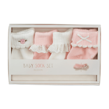 Load image into Gallery viewer, Pink Foldover Sock Set
