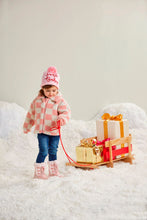 Load image into Gallery viewer, Pink Check Sherpa Jacket
