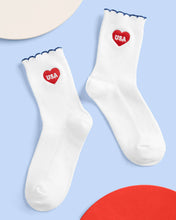 Load image into Gallery viewer, America 250 USA Socks | patriotic socks, usa socks, July 4th
