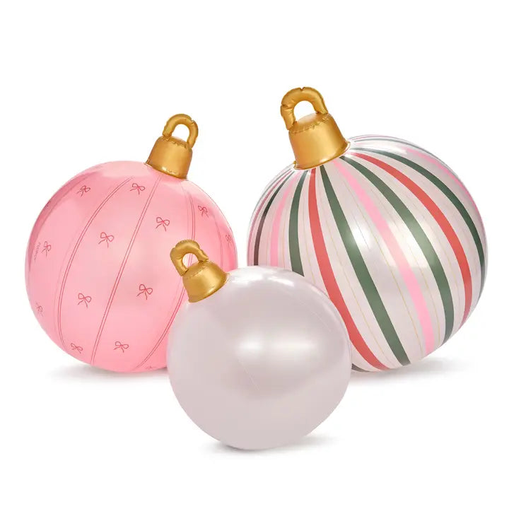 Pink Light Up Inflatable Ornaments
