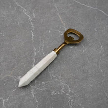 Load image into Gallery viewer, Marble And Gold Bottle Opener
