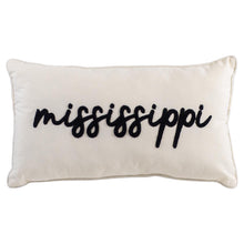 Load image into Gallery viewer, Mississippi Embroidered Pillow
