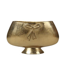 Load image into Gallery viewer, Gold Bow Accent Vase

