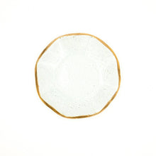 Load image into Gallery viewer, Austria Glass Trinket Dish   Clear/Gold   5x.75x5
