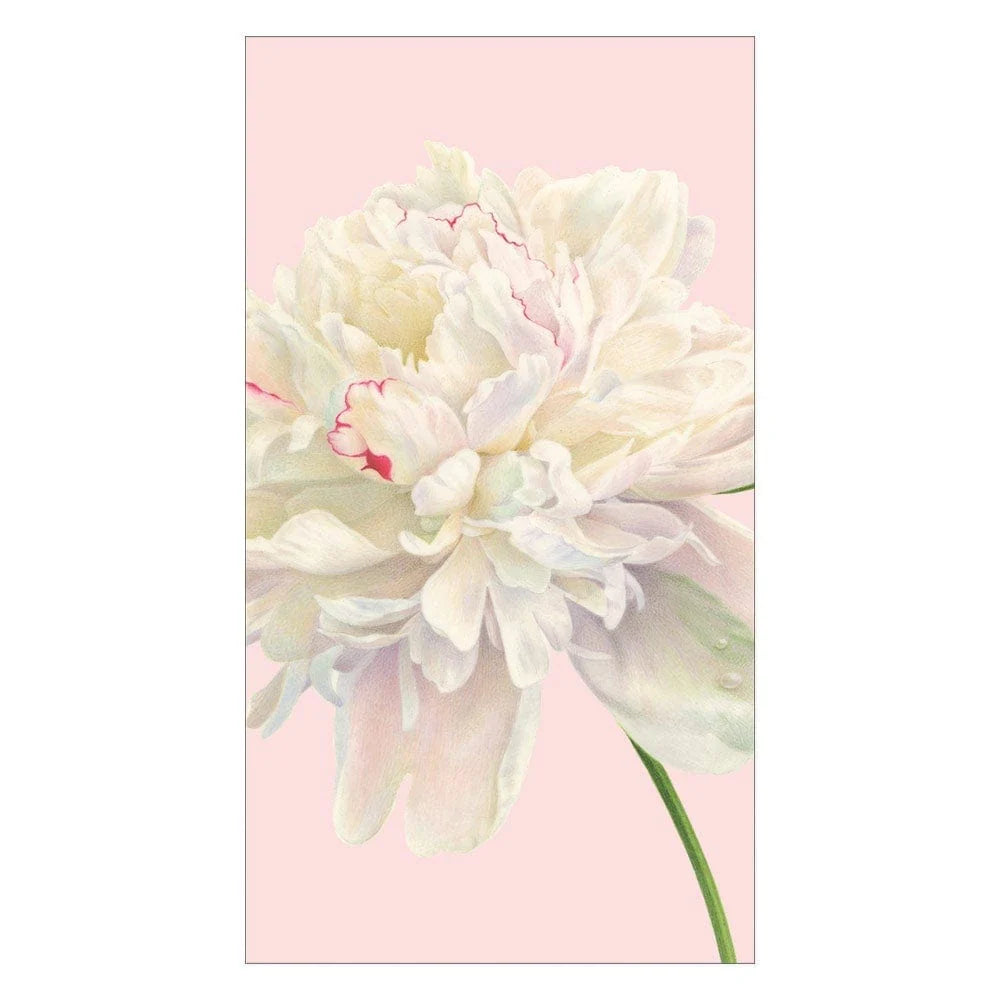 Caspari Duchess Peonies Guest Towel Napkins