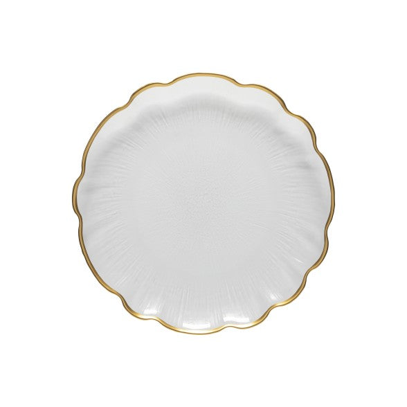 Francesca Gold Rimmed Glass Dinnerware
