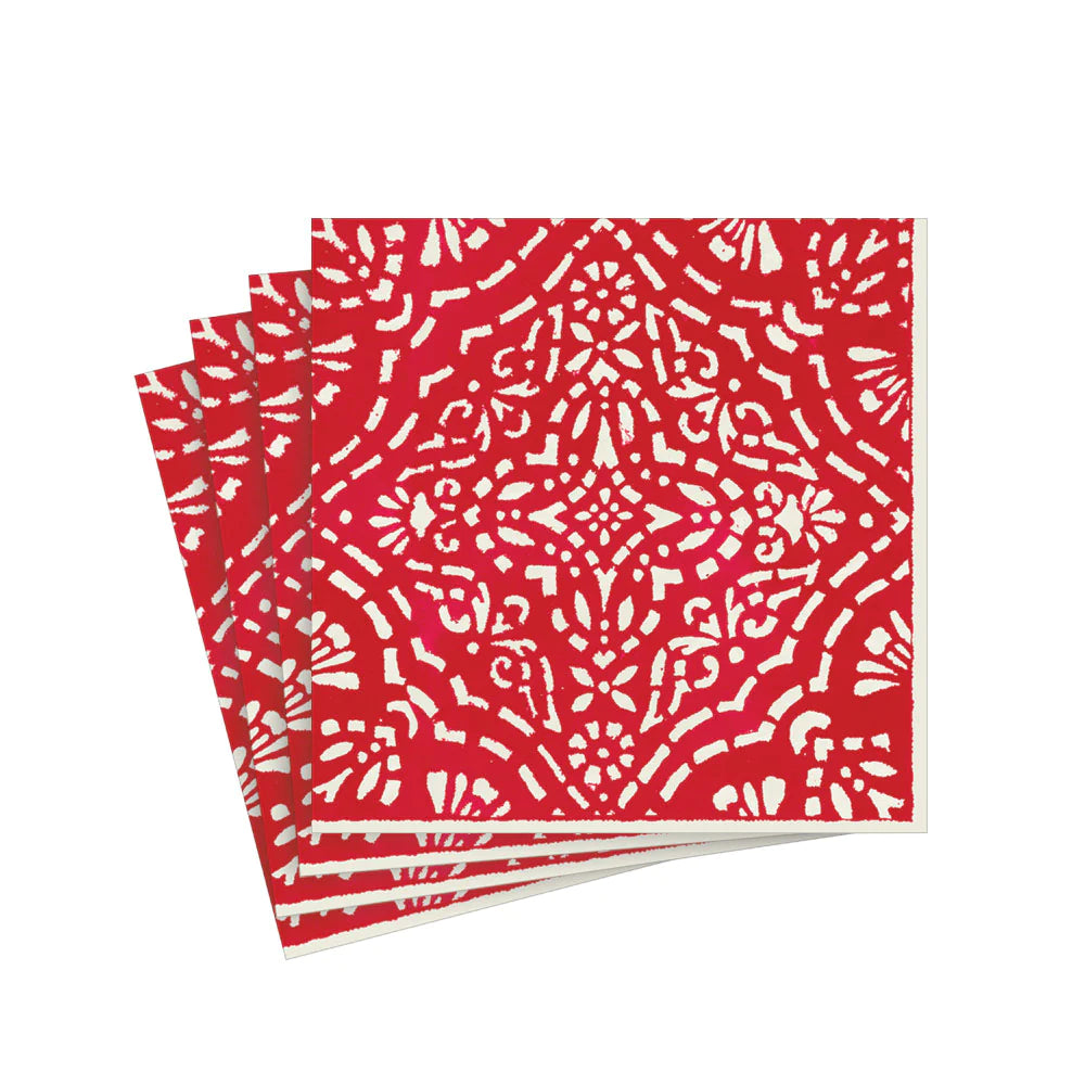 Annika Red Cocktail Napkins