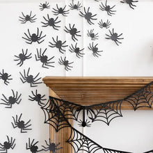 Load image into Gallery viewer, Glittered Wall Decor Spiders
