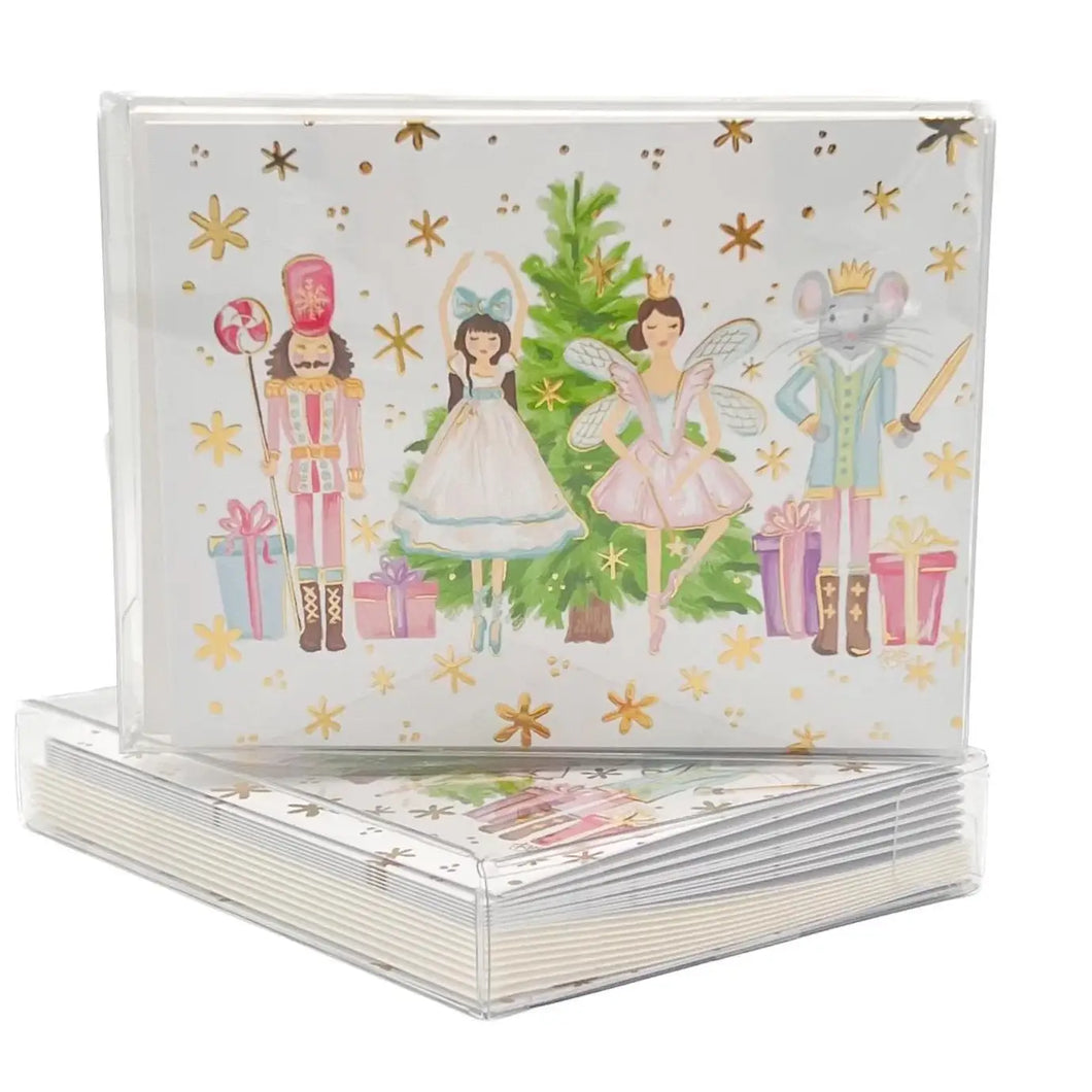 Gold Foil Nutcracker Ballet Folded Notes