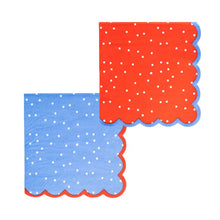 Load image into Gallery viewer, Americana Polka Dot Cocktail Napkin Set
