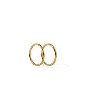 Load image into Gallery viewer, Huggie Infinity Hoop Earrings - Ava Gold 12mm
