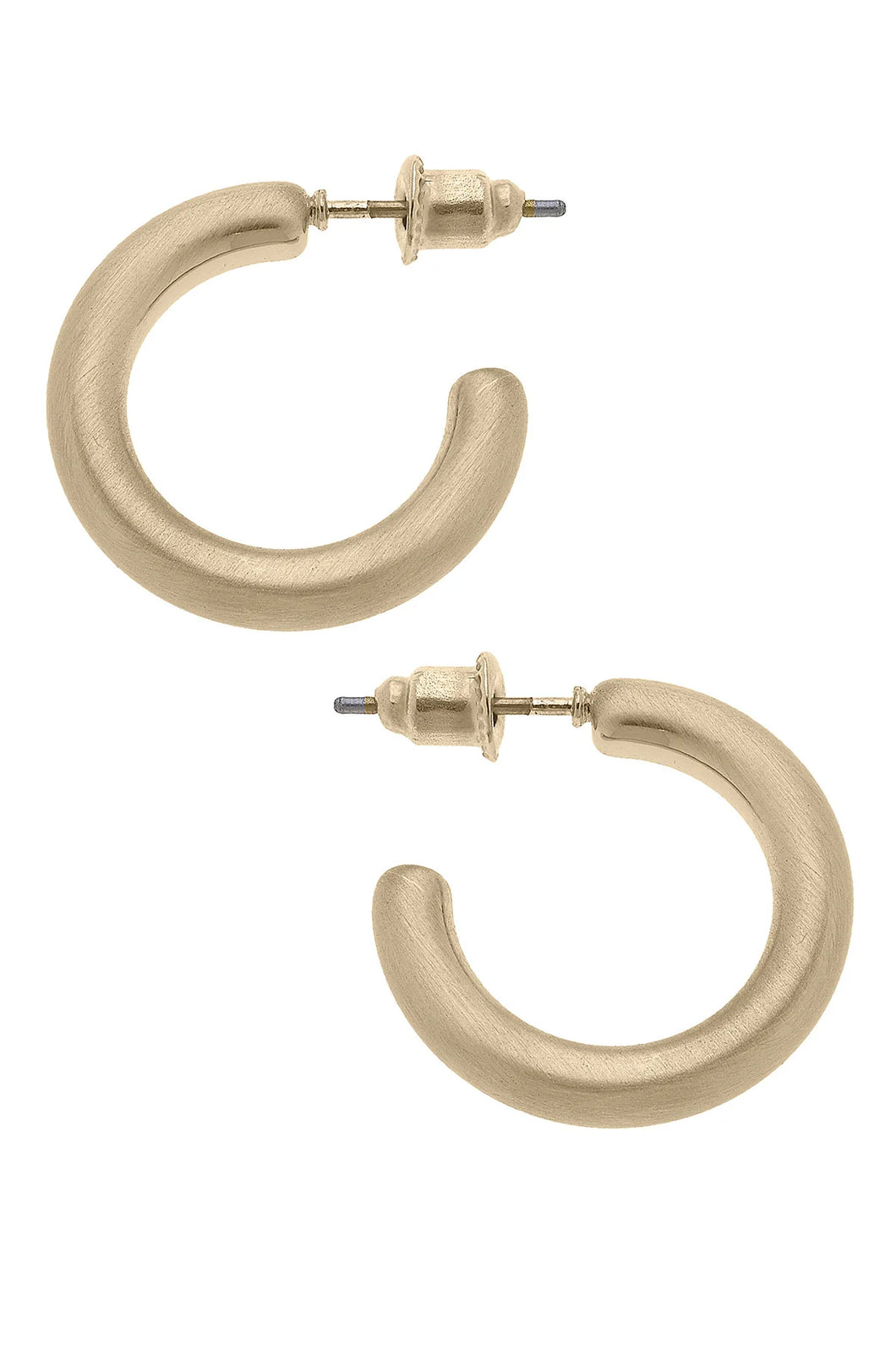 Célia Hoop Earrings in Satin Gold