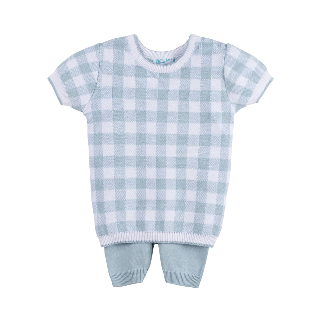 Gingham Knit Set