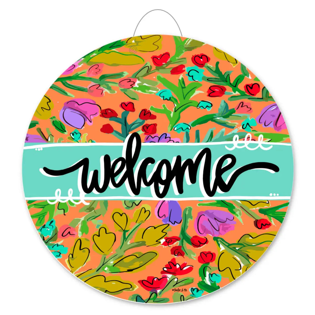 Welcome Fall In Bloom Door Hanger