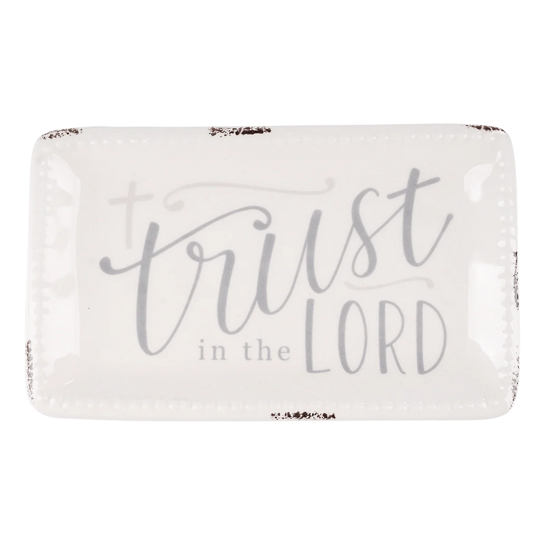Cross Trust in the Lord Trinket Tray