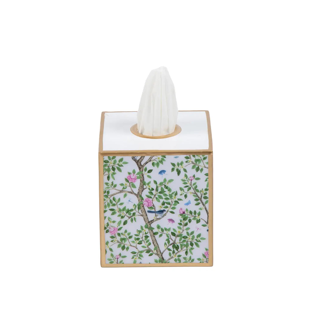 Elsie's Garden Enameled Tissue Box Cover