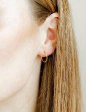 Load image into Gallery viewer, Huggie Infinity Hoop Earrings - Ava Gold 12mm
