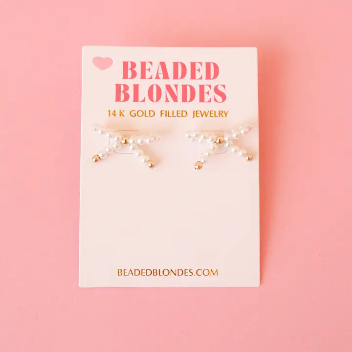 Pearl Bow Earrings