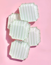 Load image into Gallery viewer, Acrylic Green &amp; White Striped Coaster
