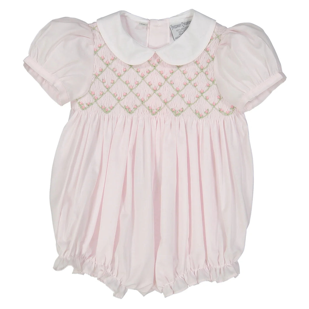 Feltman Brothers Diamond Smocked Rosebud Bubble