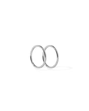 Load image into Gallery viewer, Huggie Infinity Hoop Earrings - Ava Silver 12mm
